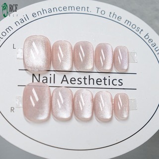 Màu Hồng Mắt Mèo Nhựa Móng Tay Nối Dài Tự Nhiên Dễ Dàng Mang Vào Và Áp Dụng Cho Móng Tay DIY Trang Trí