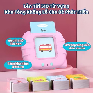 Máy Đọc Thẻ Anh-Việt 3 Chế Độ Đọc: Anh-Việt Kèm Phát Nhạc (112 thẻ 224 từ vựng)