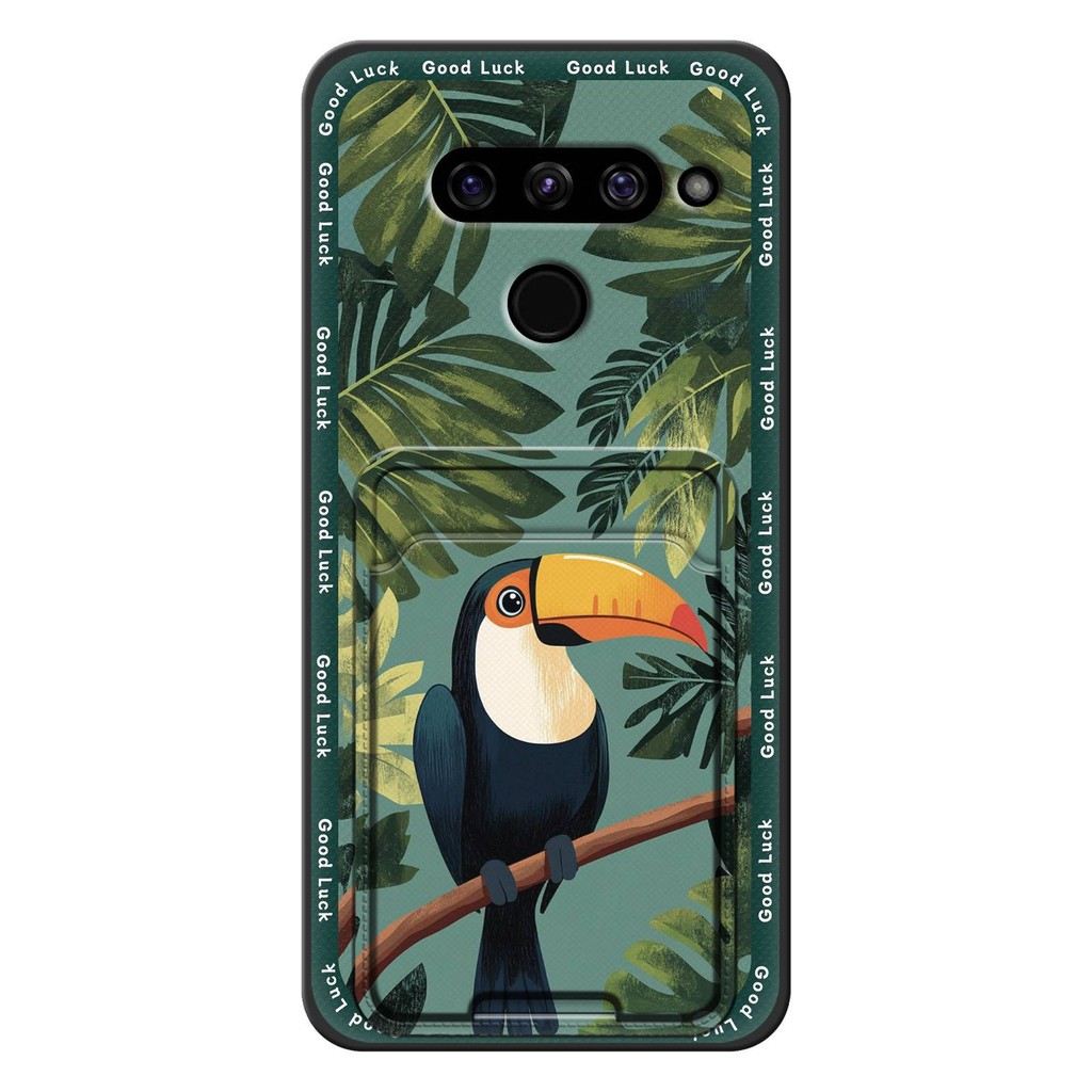 Ốp lưng TPU Cho LG V50 / V50 ThinQ Graffiti Hoạt Hình Bảo Vệ Khe Cắm Thẻ Dễ Thương Ốp Lưng Bọc Toàn Bộ Vỏ Mềm Chống Bụi Bẩn Silicon Chống Sốc Chống Thấm Nước