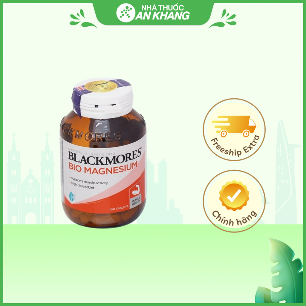 Blackmores Bio Magnesium hỗ trợ ngăn ngừa chuột rút lọ 100 viên