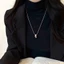 YT4 Dây Xích Xương Rắn Vòng Cổ Trang Sức Phụ Kiện Hình Giọt Nước Mặt Dây Chuyền Tối Giản Dạo Phố