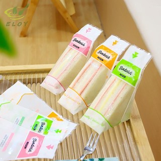 [ELOY] 100 Gói Bánh Mì Nhẹ Bao Bì Bánh Sandwich Gói Đặc Biệt Dùng Một Lần Dễ Xé Trong Suốt Bánh Tam Giác Nướng Bánh Bao Bì VN