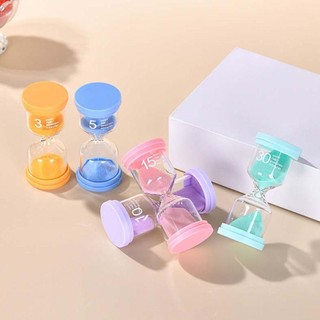 Đồng hồ cát đầy màu sắc INENK, Thủy tinh Borosilicate cao 3 / 5 / 10 / 15 / 30 phút Cát, Sáng tạo Màu Macaron chắc chắn Đồng hồ cát bền bỉ Hẹn giờ cho trẻ em