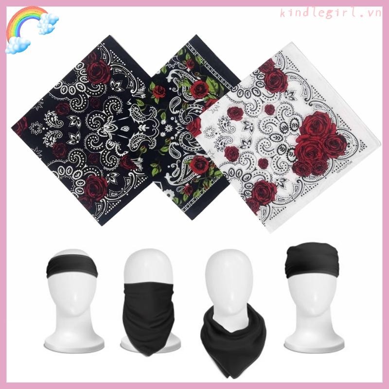 Vua 21 Đầu Quấn Hip Hop Đầu Khăn Tóc Bandana Mịn Turban Hoa Hồng Hoa Văn