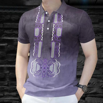 Áo Sơ Mi Polo Nam Barong Tagalog Áo Polo Nam Phong Cách Bohemian Áo Sơ Mi Polo Tay Ngắn Retro Nam Áo Sơ Mi Polo Thông Thường Nam Áo Sơ Mi Polo Nam