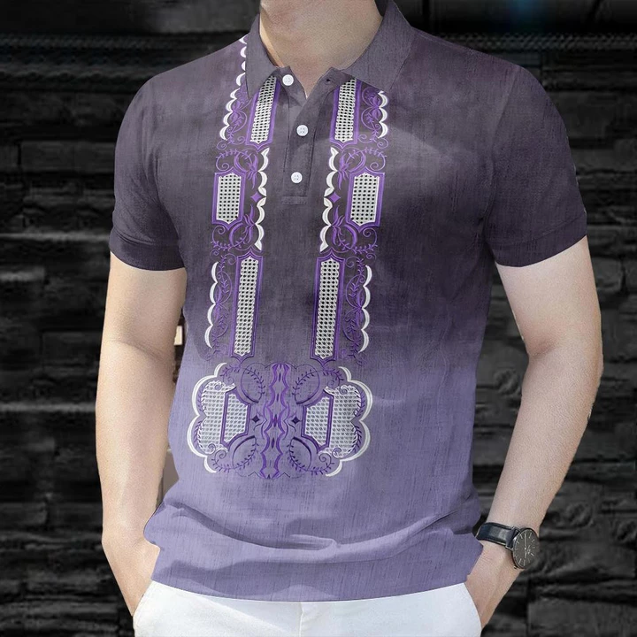 Áo Sơ Mi Polo Nam Barong Tagalog Áo Polo Nam Phong Cách Bohemian Áo Sơ Mi Polo Tay Ngắn Retro Nam Áo Sơ Mi Polo Thông Thường Nam Áo Sơ Mi Polo Nam