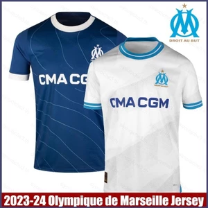 SY3 2023-2024 Olympique de Marseille Sân khách Jersey Bóng đá Áo thun tay ngắn thể thao Tee Plus Kích thước YS3