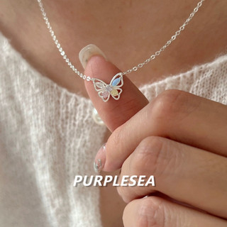Vòng Cổ Màu Bướm Zircon Vòng Cổ Nữ Phong Cách Hàn Quốc Ánh Sáng Sang Trọng Tinh Tế Xương Đòn Dây Chuyền Phù Hợp Với Học Sinh Trang Sức Quà Tặng Cho Bạn Gái