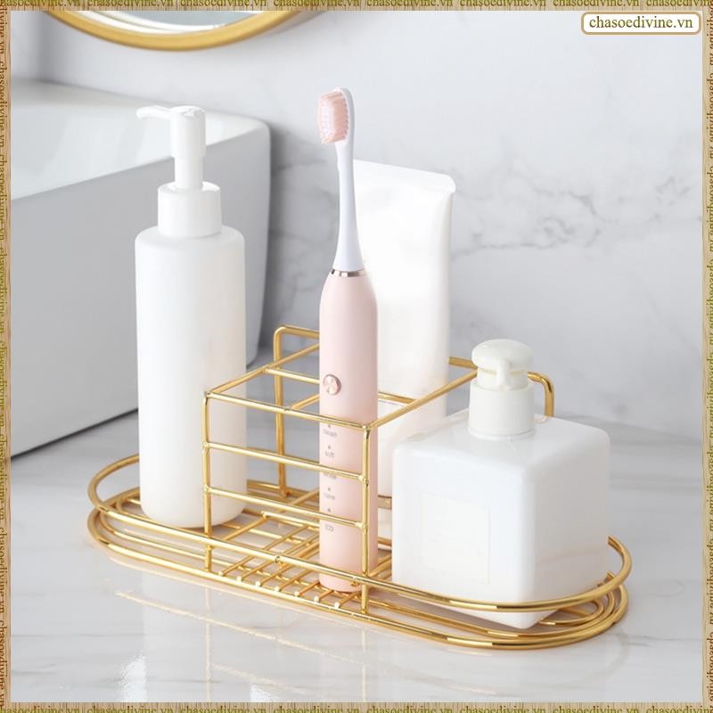 [K O G X] 1 Chiếc Vàng Treo Tường Phòng Tắm Dao Cạo Giá Để Đồ Mỹ Phẩm Tiết Kiệm Không Gian Sắt Chân Đế Thông Gió