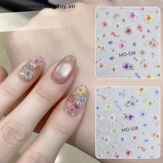 [savemoneyeveryday] Miếng dán thanh trượt dính nghệ thuật làm móng 3D Hoa hoa Buds Letter Đề can cho móng tay Trang trí móng tay Mẹo làm đẹp [vn]