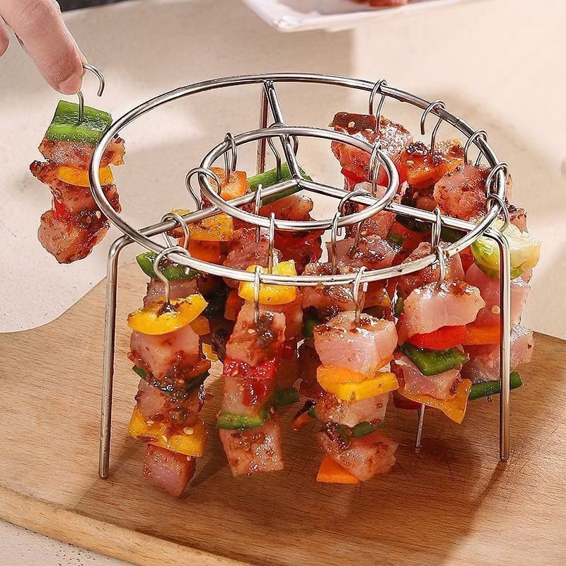 Xiên Thịt Nướng Cho Nồi Chiên Không Dầu Combo 24 Xiên Nướng Thịt BBQ Bằng Inox 304 Không Gỉ An Toàn