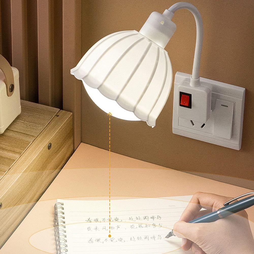 Đèn cắm tường AWNGD hình hoa sen tinh tế, có công tắc, phù hợp trang trí nội thất và dùng làm đèn ngủ
