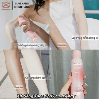[ HÀNG MỚI VỀ ] Xịt Nâng Tone Body MackAndy Trắng Da Lập Tức, Mềm Mịn Mỹ Phẩm Cosmetic