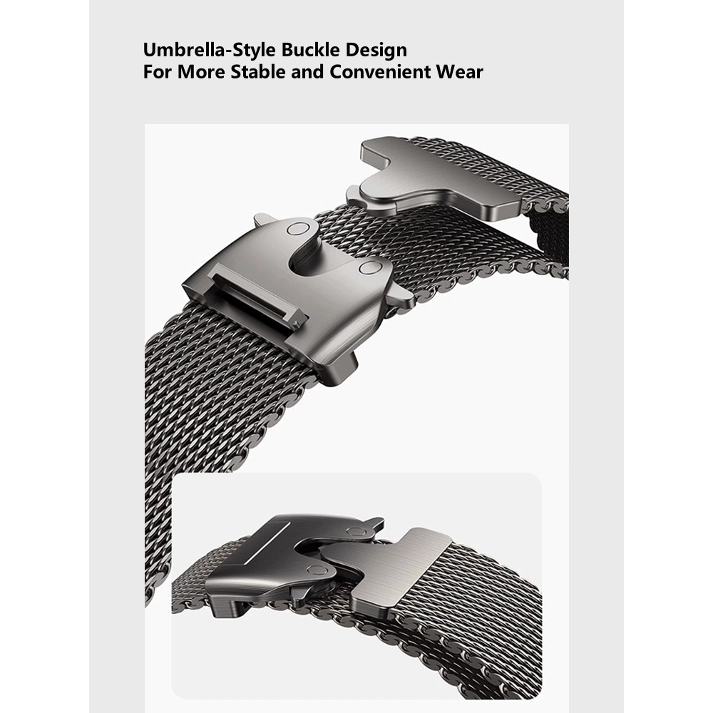 Dây đeo kim loại Milanese Loop cho Apple Watch Band Ultra 2 49mm 46mm 45mm 44mm 42mm 41mm 40mm 38mm Dây đeo đồng hồ bằng thép không gỉ cho iWatch Series 10 9 8 7 6 5 4 SE