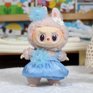 Okcatzone (Chỉ Quần Áo) Cho 17cm Labububu Quần Áo Búp Bê Thời Trang Quần Áo Búp Bê Màu Sắc Phù Hợp Với Búp Bê Phụ Kiện Trang Trí Dễ Thương Vải Nhỏ P2V3
