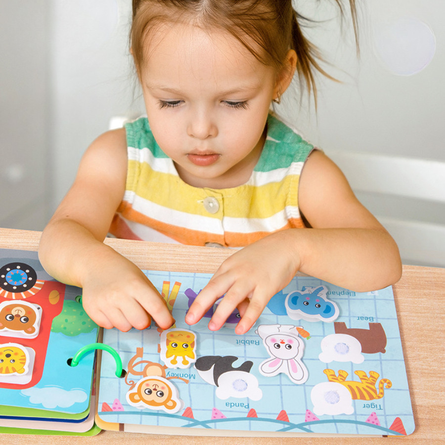 Sách Học Liệu Bóc Dán Montessori Thông Minh, Đồ Chơi Giáo Dục Sớm Cho Bé Kích Thích Não Bộ