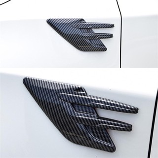 Lookshow 2 Chiếc Kiểu Dáng Xe 3D Cá Mập Gills Xe Bên Lỗ Thông Hơi Giả Miếng Dán Ngoại Thất Ô Tô Lượng Khí Chảy Bên Fender Lỗ Thông Hơi Cánh Viền O9Z2