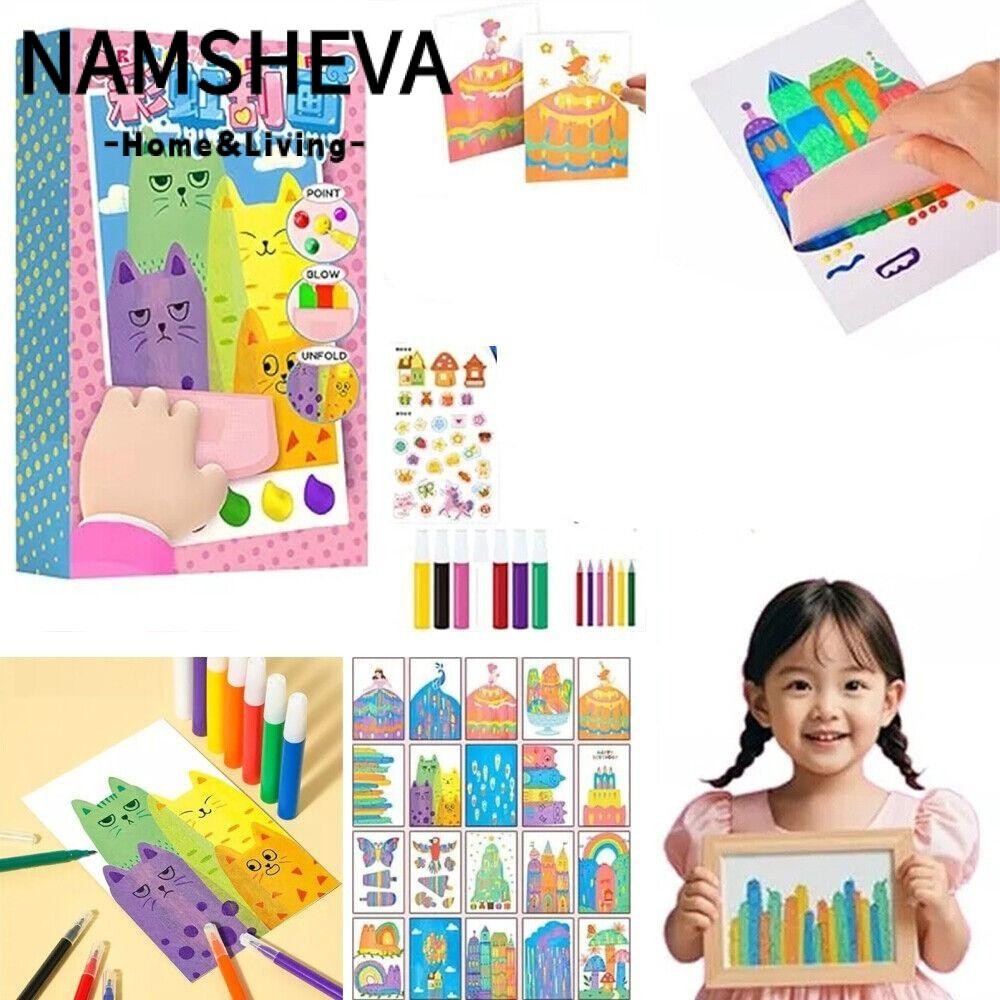 Art Scratch Paper, Squeegee Art Kids Paint Kit,Ensemble De