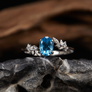 Nhẫn Bạc Nữ S925 Bạc Có Thể Điều Chỉnh Nhẫn Tự Nhiên Topaz Garnet Ametrine Olivine Lá Màu Đá Quý Nhẫn Vòng Chỉ Tay Ngũ Sắc