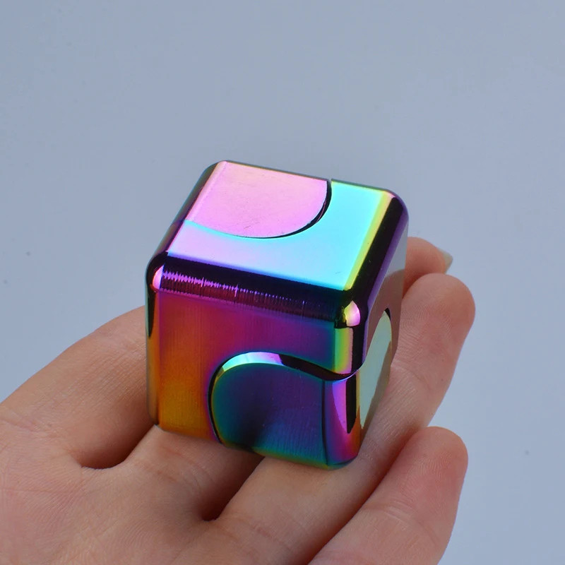 Kim Loại Vuông Fidget Spinner Antistress EDC Đầu Ngón Tay Đồ Chơi Giảm Căng Thẳng Tay Quay Từ Tính Top Chống Lo Âu Spiner Đồ Chơi Trẻ Em