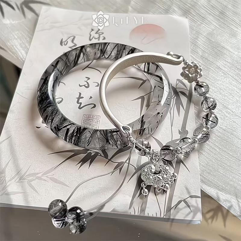 Qrhyk 2 Chiếc Tinh Tế Phong Cách Trung Hoa Vòng Tay Nữ Cô Gái Đa Năng Cổ Phong Cách Vòng Tay Trang Sức Phụ Kiện Quà Tặng Mới