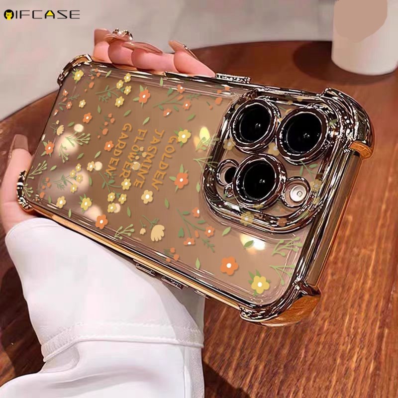 Dành Cho OPPO Reno 15 Pro Mini Find X9 X8 A6 Pro Ultra 15F F FS 15C C X8s Plus F31 GT Max A6x Reno15 Ốp Điện Thoại Dễ Thương Vàng Cam Hoa Vỏ Mềm Chống Sốc Hoa