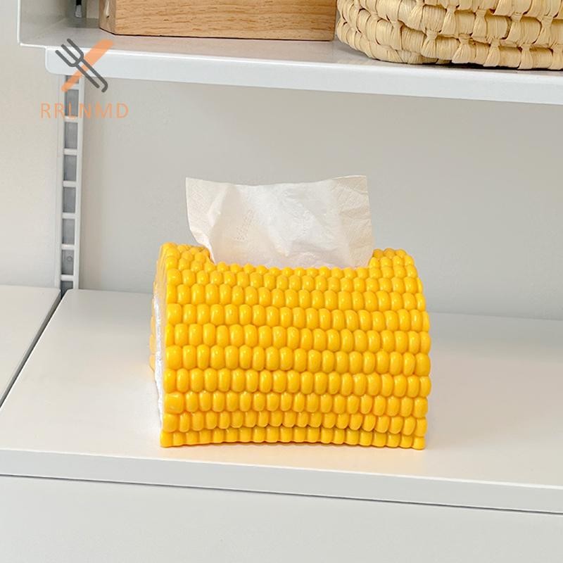 Rrlnmd Hộp Đựng Khăn Giấy Hình Ngô Trang Trí Hộp Đựng Khăn Giấy Thanh Lịch Hộp Bảo Quản Khăn Ăn Có Thể Đổ Lại Giá Đựng MỚI