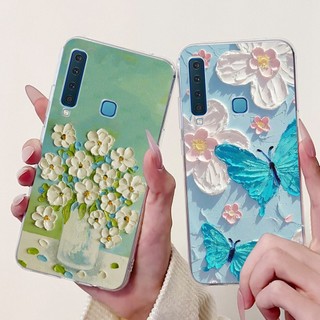 Dành Cho Samsung A9 2018 Ốp Lưng A920 A920F Trong Suốt Thời Trang Mới Bướm Silicon Mềm Vỏ Điện Thoại Cho Samsung Galaxy A9 2018 Vỏ
