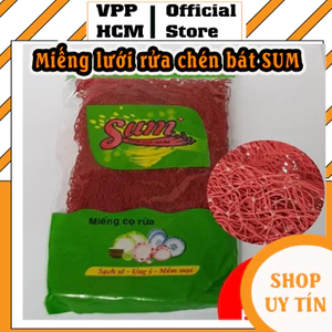 Combo 4 Miếng lưới rửa chén bát đa năng SUM, cước lưới chùi xoong nồI