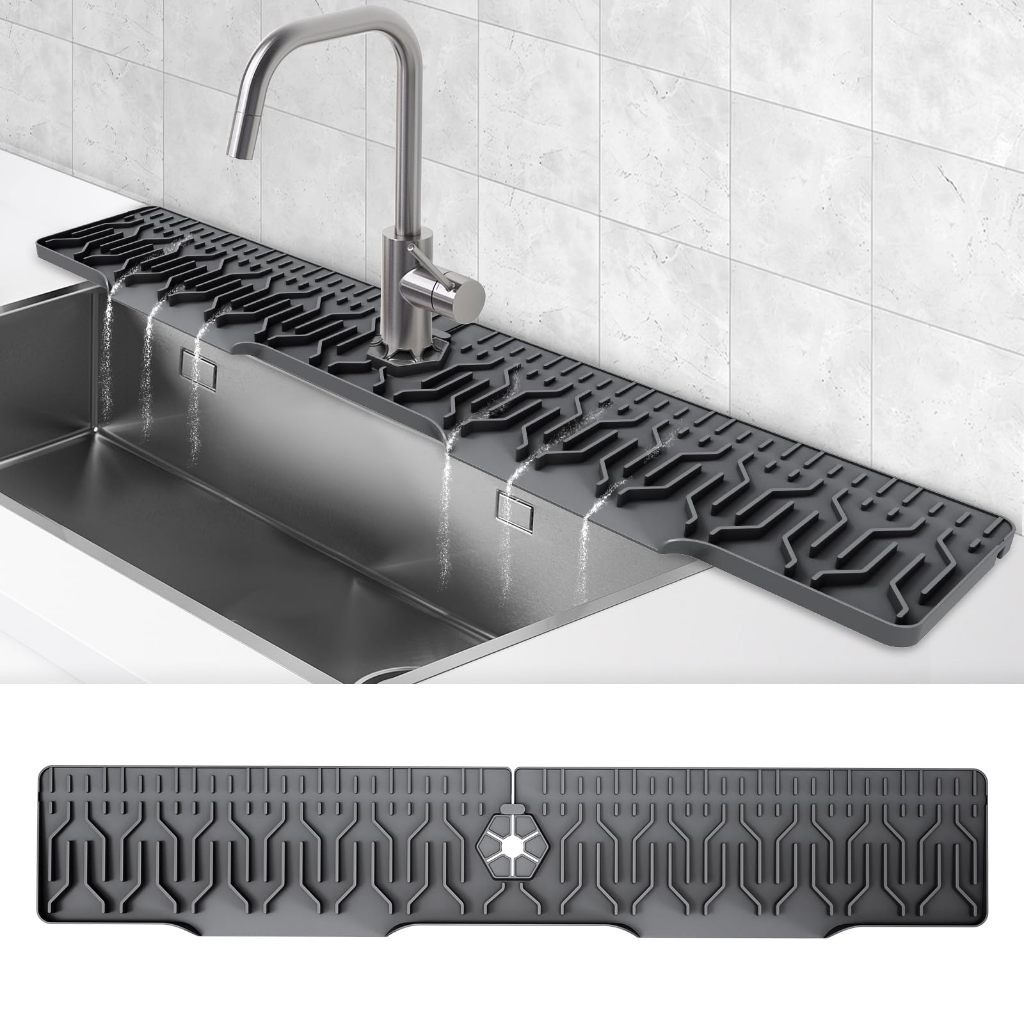 [Mới] Tấm bảo vệ vòi nước bồn rửa cực dài 86cm, Thảm thoát nước bằng silicon cho bồn rửa nhà bếp Thảm bồn rửa nhà bếp Tấm thoát nước vòi bếp