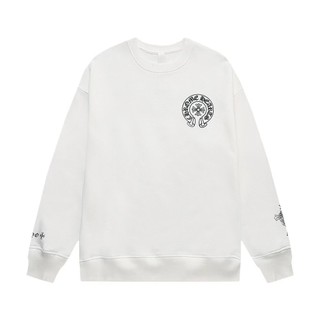 Chrome Hearts Crowe Heart Áo len cổ điển Chữ thập Phạn cổ tròn dáng rộng dành cho nam và nữ