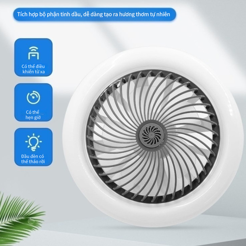 LED Đèn Quạt Quạt Yên Tĩnh Cho Phòng Ngủ Và Bếp Gia Đình Điều Khiển Từ Xa 3 Chế Độ Sáng Đèn Quạt