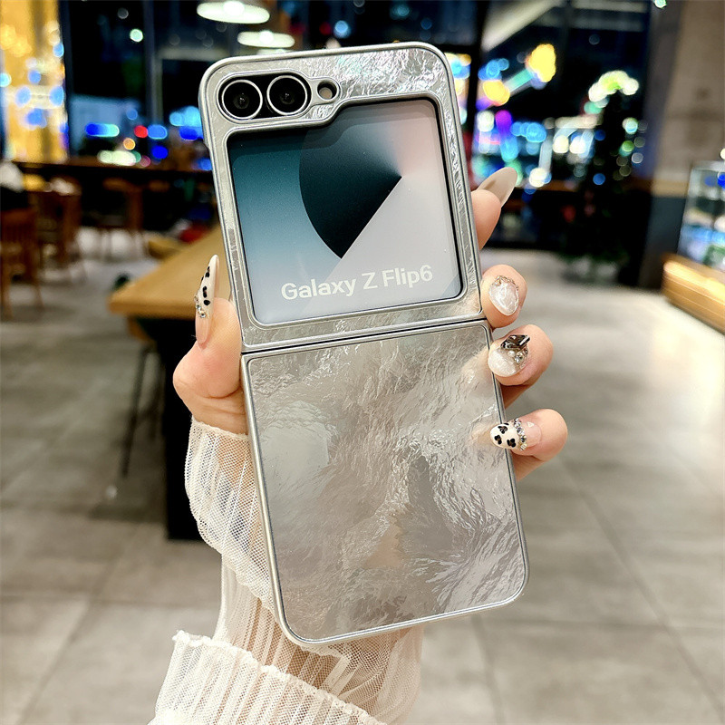 Vỏ sợi băng và lông vũ đầy màu sắc bằng Laser cho Samsung Galaxy Z Flip 5 Flip 6 Flip 4 Z Flip 4 5 6 Vỏ bảo vệ Camera cứng