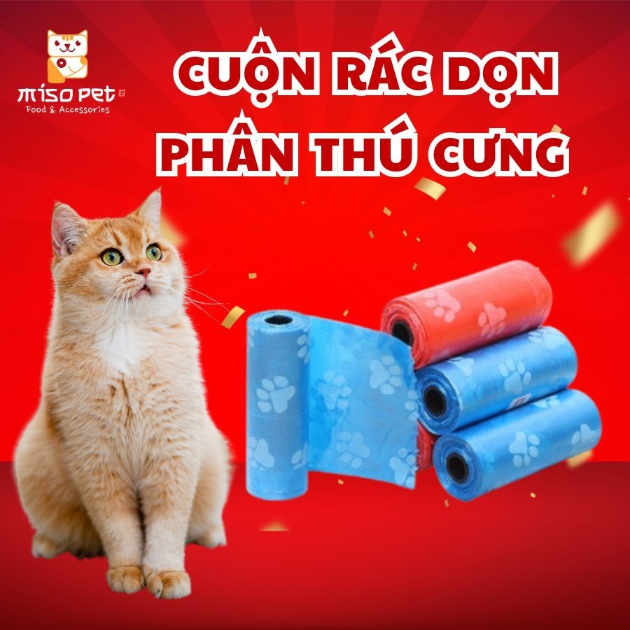 Cuộn Rác Mini Dọn Phân Thú Cưng Chó Mèo, Túi Nilon Dọn Vệ Sinh Thú Cưng ...