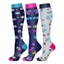 NICOLOO 3 Đôi Tất Co Giãn Nén, Tất Nén Co Giãn Chống Nắng, Tất Bắp Chân Mềm Mại Thoáng Khí Thời Trang Cho Thể Thao Ngoài Trời