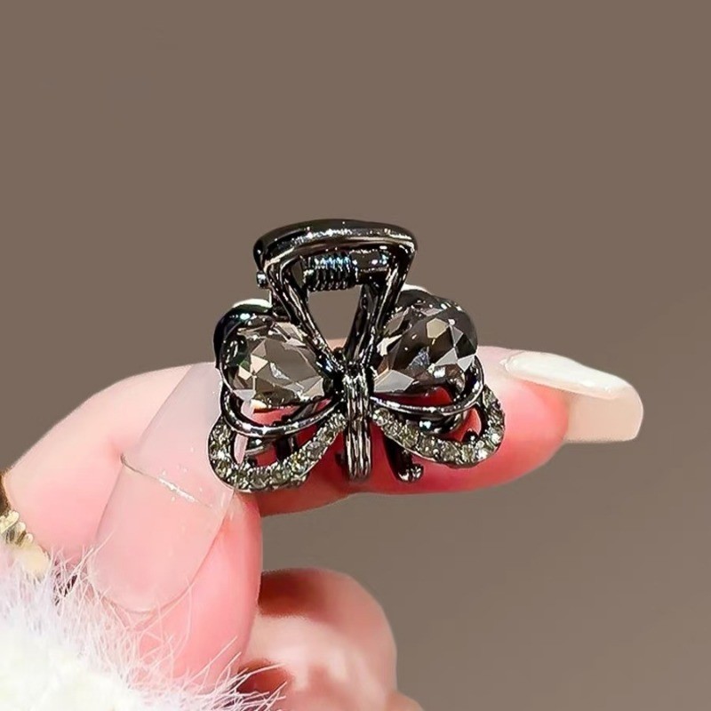 Mauropoli Hàn Quốc kẹp tóc pha lê tinh tế, kẹp nhỏ giữ tóc gãy, mũ đội đầu