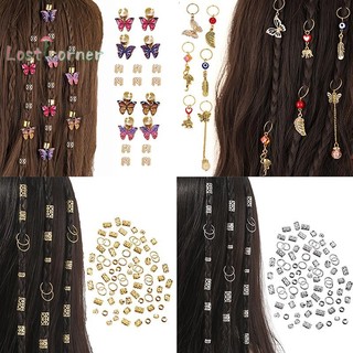 [Lostcorner] Nhẫn tóc Dreadlock Vòng bít có thể điều chỉnh Kẹp tóc Bím tóc Bím bẩn Kẹp tóc Hạt Phụ kiện tóc Mũ nón cho nữ Bé gái [Mới]