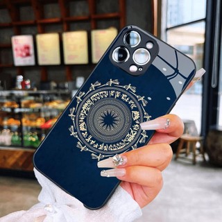 Ốp kính hoa văn trống đồng đông sơn iphone 16 15 14 13 12 11 x xs xr 8 7 6 pro max plus mini 6s 6g 7g 8g 6p 7p