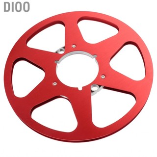 Dioo Cuộn trống 1/4 10 inch Băng thấp Tiếng ồn thấp chắc chắn bằng hợp kim Aluminum Open Muff Machine Phần 6 lỗ cho phụ kiện ghi âm (màu đỏ)