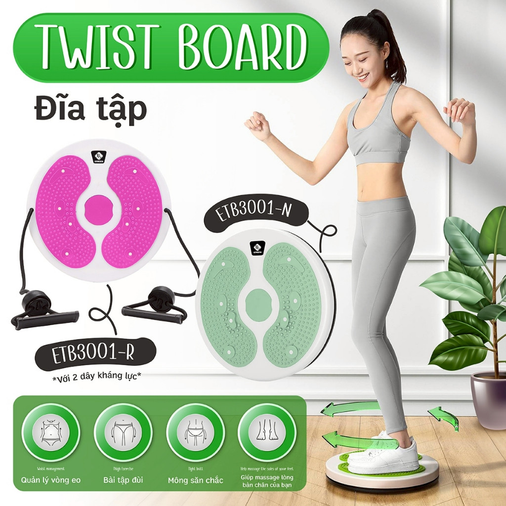 Ảnh - BG - ETB3001 Đĩa xoay eo, Bàn xoay eo tập gọn bụng, đùi, bàn đạp massage, chất liệu cao cấp 1