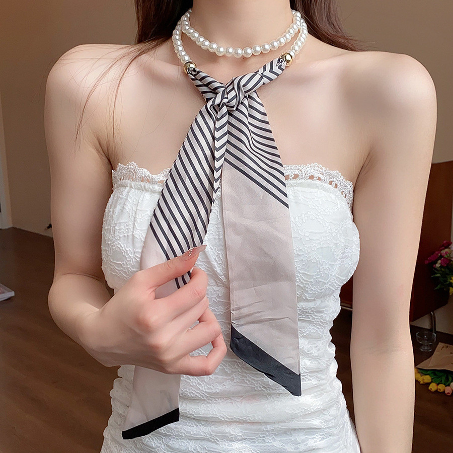 [Jewbeauty] Vòng cổ ngọc trai khăn quàng cổ đơn giản và cao cấp dây chuyền xương đòn khí chất phụ kiện thời trang