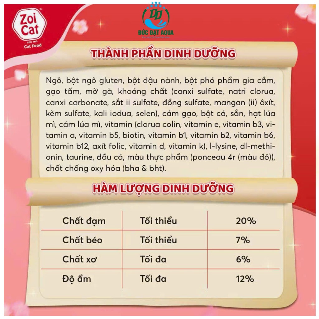 Thức ăn cho mèo Zoi Cat, hạt cho mèo -  combo 5 gói 1kg Cung cấp đầy đủ dinh dưỡng cho mèo cao cấp 4