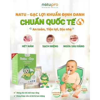 Gạc Răng Miệng NATUPRO Probiotic Dạng Que Dễ Vệ Sinh Lưỡi, Nướu Và Khoang Miệng Của Trẻ Từ 0m+