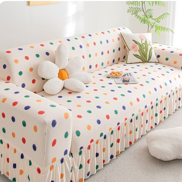Chống Trơn Trượt Bao Gồm Tất Cả Bụi Sofa Bọc Váy Co Giãn Sofa Bọc Có Váy Cho Phòng Khách