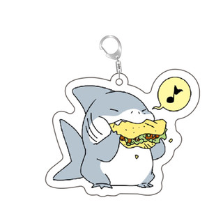 Các cá mập Keychain Acrylic dễ thương Jeff túi Mặt Dây chuyền móc chìa khóa vòng Keyring phụ kiện trang sức cho