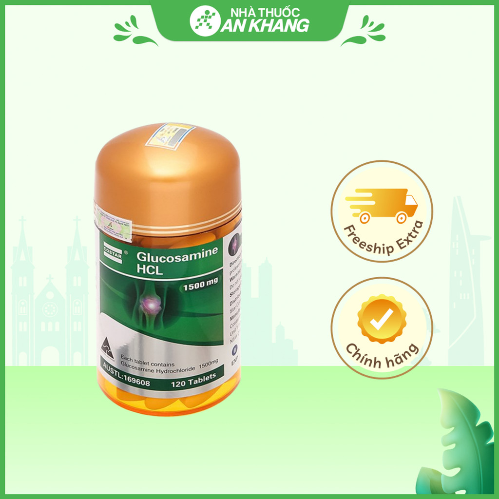 Costar Glucosamine HCL 1500mg bổ sung dưỡng chất cho khớp lọ 120 viên