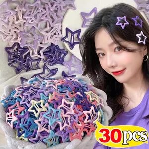 10 / 20 / 30 Cái Kẹp Tóc Ngôi Sao Kim Loại Phong Cách Y2K | 10 Gói Kẹp BB Hợp Kim 3cm, Kẹp Tóc Chống Trơn Trượt Cho Nữ, Đảng / Hàng Ngày / Quà Tặng Bộ Phụ Kiện Tóc