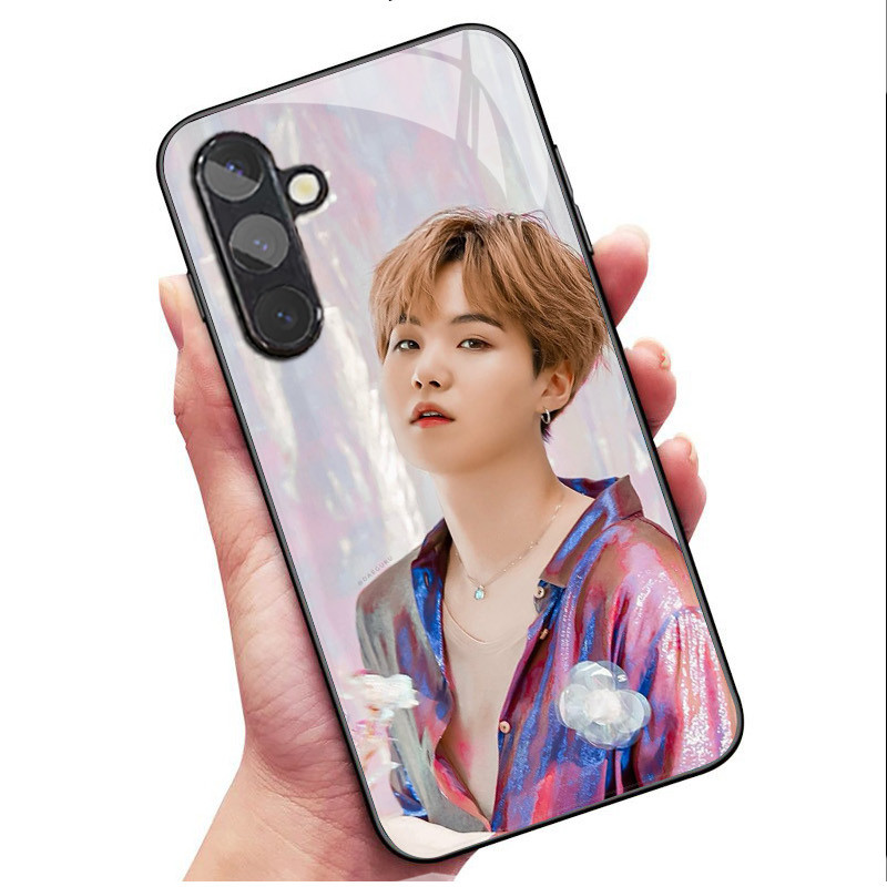 Ốp Điện Thoại Thủy Tinh suga 01 Cho Samsung Galaxy S9 Plus S10 S10e S20 FE S20 Plus S21 S22 S23 S24 Ultra S25 Cover