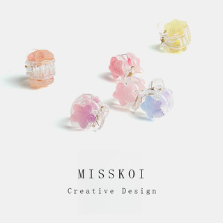 MISMEMO Gummy Mini Kẹp Cô Gái Dễ Thương Trái Tim Kẹo Màu Tóc Ngọt Chuyển Đổi Kẹp Tóc