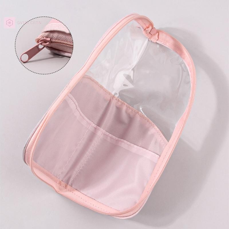 GVERLCRTN Hộp đựng cọ trang điểm  Hộp đựng cọ trang điểm Túi đựng mỹ phẩm chống thấm nước du lịch Cốc trang điểm có thể gập lại có khóa kéo [8C]